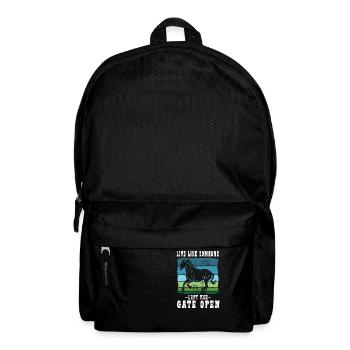 Live as someone left the gate open Horse - Backpack - black - Front