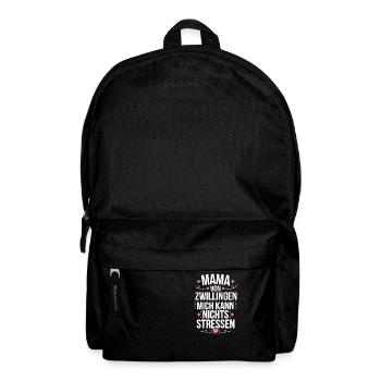 Zwillingsmama Mama von Zwillingen Zwillings Mutter - Rucksack - Schwarz - Vorne