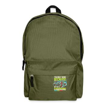 Ich bin nur hier, weil meine RC aufgeladen wird - Rucksack - Olivgrün - Vorne