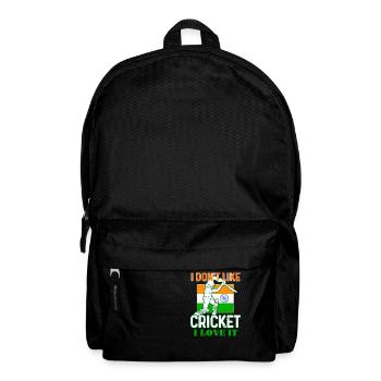 Je n’aime pas le cricket Drôle de fans de cricket indien - Sac à dos - noir - Devant