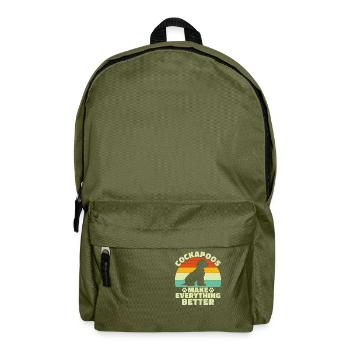 Cockapoo Gifts - Backpack - olive green - Front