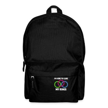 Ich Schließe Meine Ringe Fitness Motivation Sport - Rucksack - Schwarz - Vorne