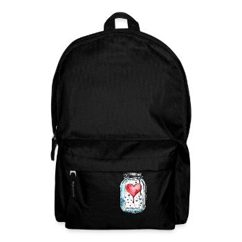 Glass Full of Love Hearts Watercolors - Backpack - black - Front