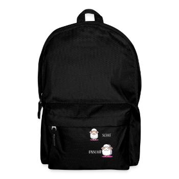 Schaf Unschaf lustiges cooles Geschenk - Rucksack - Schwarz - Vorne