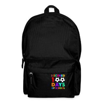 I Scored 100 Days of School - Soccer Design - Backpack - black - Front