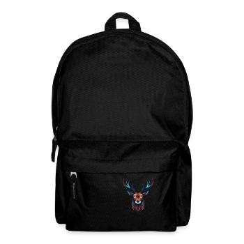 Hirsch Portrait - Rucksack - Schwarz - Vorne