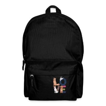 Liebe Hunde - Rucksack - Schwarz - Vorne