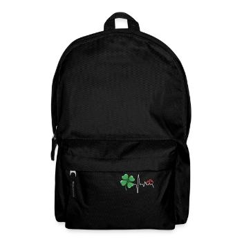 Shamrock Heartbeat Saint-Patrick Amour Femmes - Sac à dos - noir - Devant