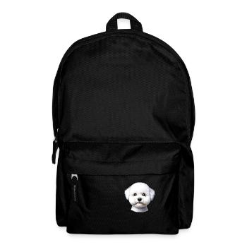 Visage de chien - Bichon Frisé - Sac à dos - noir - Devant
