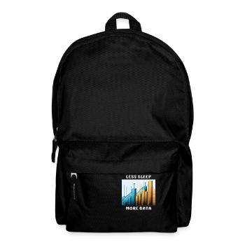LESS SLEEP MORE DATA - Rucksack - Schwarz - Vorne
