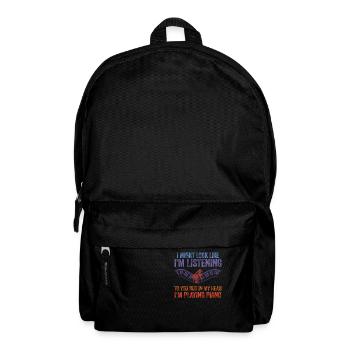 I Might Look Like I Am Listening Piano - Backpack - black - Front