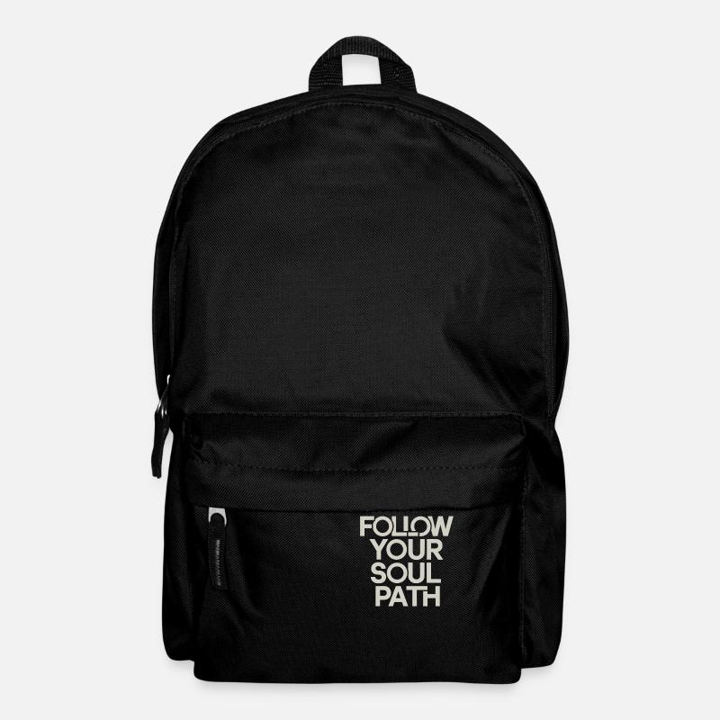 Follow Your Soul Path Inspirational - Backpack - black