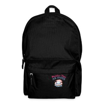 moister than an oyster lustiger Humor - Rucksack - Schwarz - Vorne