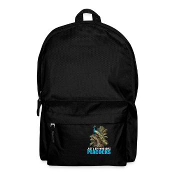 Pfaue Pfau - Rucksack - Schwarz - Vorne