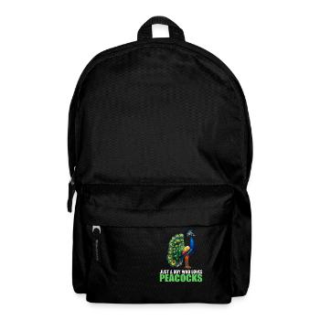 Pfaue Pfau - Rucksack - Schwarz - Vorne