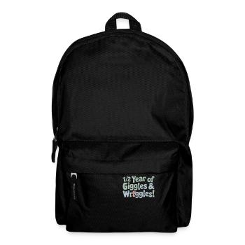 Six months of laughter and wiggling half-year-olds - Backpack - black - Front
