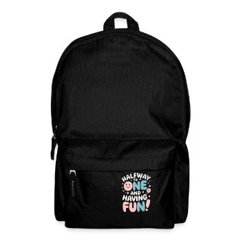 Half-year birthday: Halfway one and fun - Backpack - black - Front