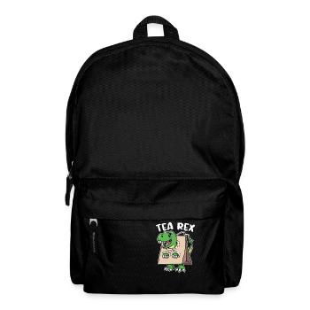 T-Rex Tyrannosaurus Rex Tee Trinker Dino mit Tee - Rucksack - Schwarz - Vorne