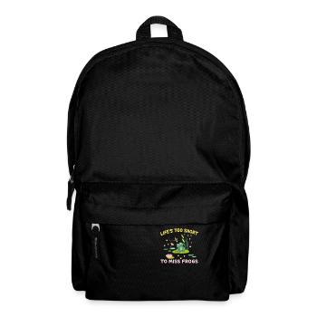 Das Leben ist zu kurz, um Frösche zu verpassen - Rucksack - Schwarz - Vorne