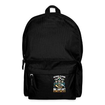 French Horn Because Playing One Loop Marching Band - Backpack - black - Front