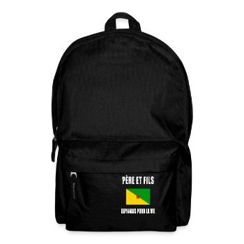 père et fils guyanais guyane papa fête des pères - Sac à dos - noir - Devant