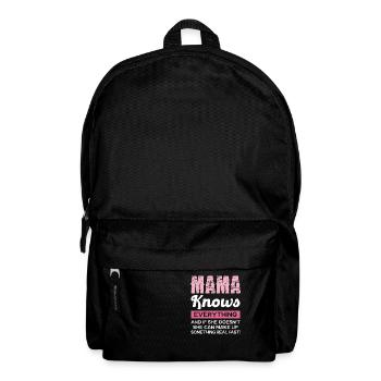 Mom knows everything and more - Backpack - black - Front