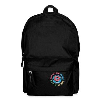 Beignet d’anniversaire design drôle - Sac à dos - noir - Devant