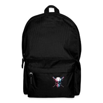 Baseball Skull Batte de Baseball - Sac à dos - noir - Devant