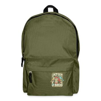 I Put Out For Birds - Rucksack - Olivgrün - Vorne