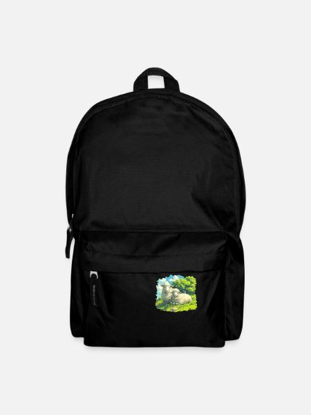Schafe Schaf - Rucksack - Schwarz