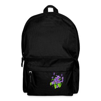 Blumen - Rucksack - Schwarz - Vorne