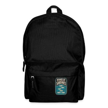 Finest Sardines Retro Tin Vintage Fish Design - Backpack - black - Front