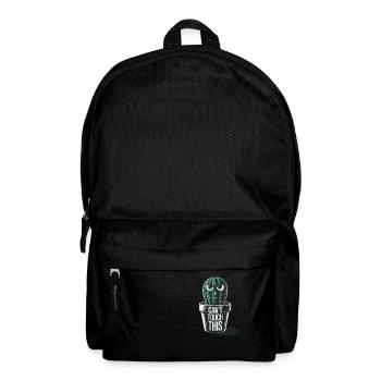 Can't Touch This – Funny Cactus with Saying - Backpack - black - Front
