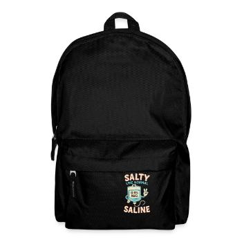 Salzig wie normale Kochsalzlösung - Rucksack - Schwarz - Vorne