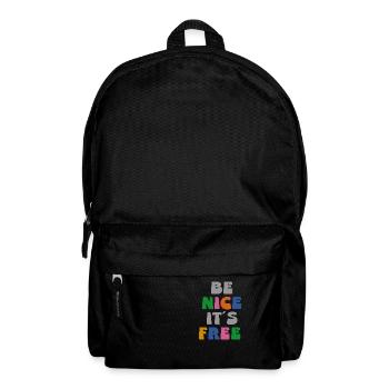 be nice it´s free - Rucksack - Schwarz - Vorne
