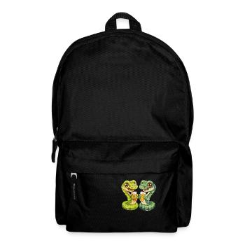 Schlange Kobra Comic Bier Lustig Saufen - Rucksack - Schwarz - Vorne