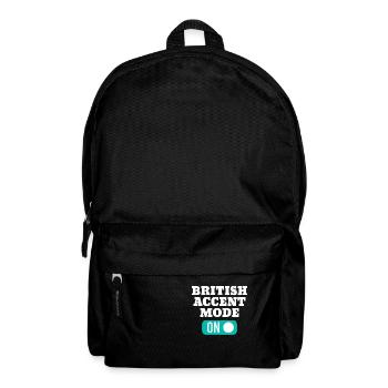 British accent mode for native English - Backpack - black - Front