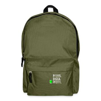 Pfefferminz Likör Pfeffi Vatertag Sauf - Rucksack - Olivgrün - Vorne