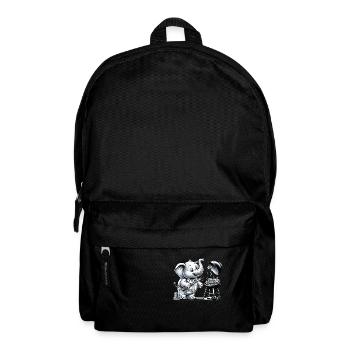 Cute BBQ Elephant - Backpack - black - Front