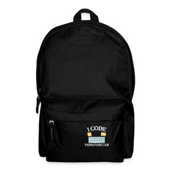 I code therefore i am Funny Programmer for Woman - Rucksack - Schwarz - Vorne