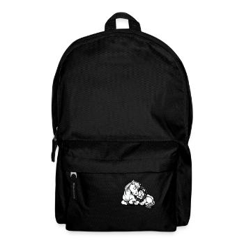 Cuddling Horse And Lion In Love - Backpack - black - Front