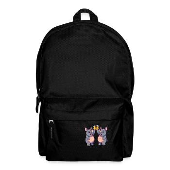 Nashorn Comic Tier Bier Lustig Saufen - Rucksack - Schwarz - Vorne