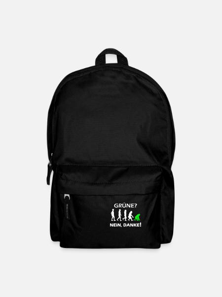 Grüne Nein Danke - Rucksack - Schwarz