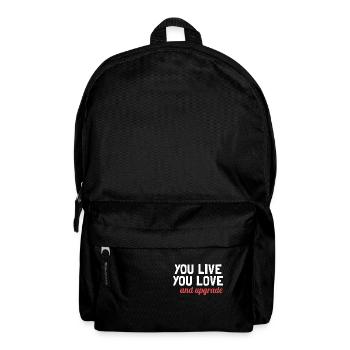 Sie leben, Sie lernen und Sie verbessern - Rucksack - Schwarz - Vorne