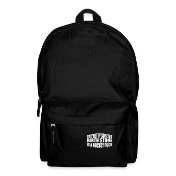 Je suis presque sûr que ma pierre de naissance est une rondelle de hockey 4 - Sac à dos - noir - Devant