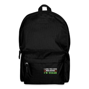 Vegan Fleischlos Tierlieb & Veganer - Rucksack - Schwarz - Vorne
