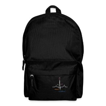 ekg herzschlag - Rucksack - Schwarz - Vorne