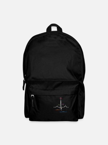 ecg battement de cœur - Sac à dos - noir