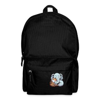 Cuddling Elephant And Tiger In Love - Backpack - black - Front
