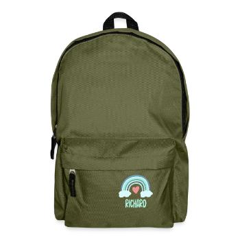 Richard Name Rainbow Baby - Backpack - olive green - Front